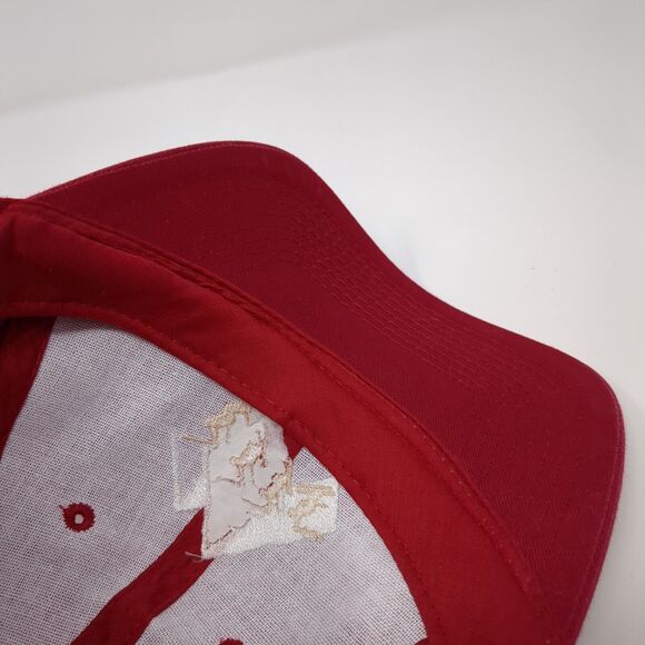 Brian Head Resort Strapback Hat Red OS Adjustable Embroidered Port & Company - Picture 9 of 10